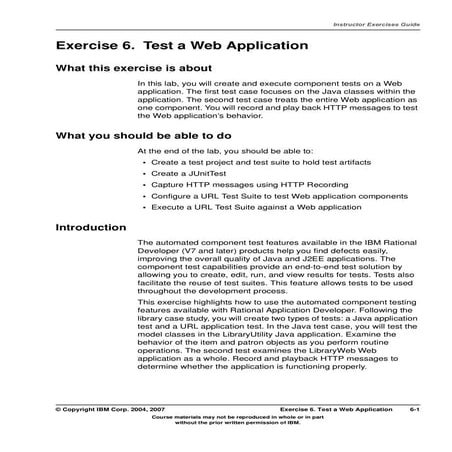 Lab 7b) test a web application