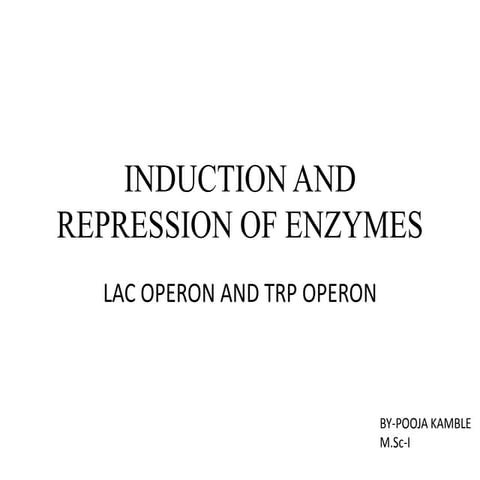 lac operon and trp operon ppt