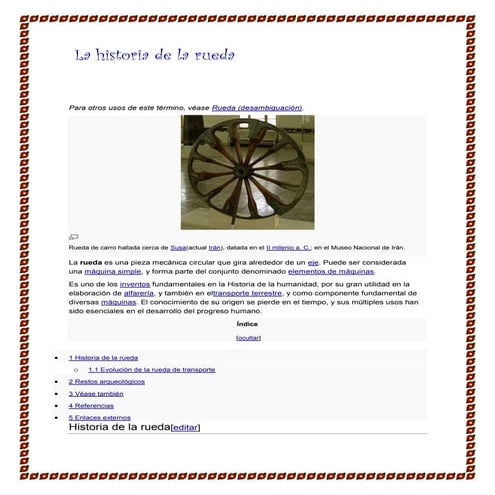 La historia de la rueda