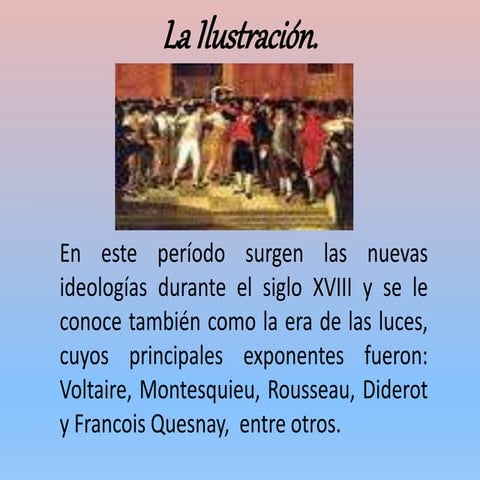 La ilustración en diapositivas.