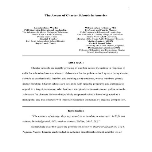 Lavada Walden & Dr. William Kritsonis