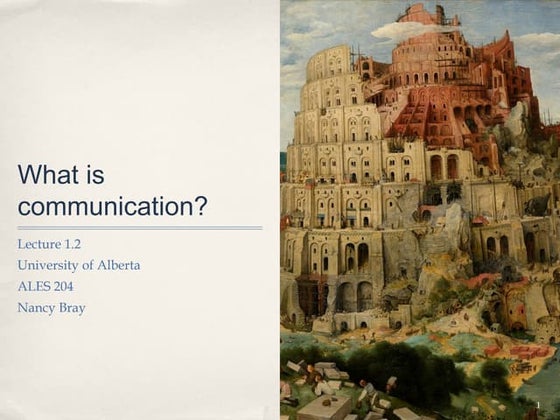 Lecture 1.2   what is communication student notes
