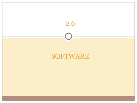 Lecture 2.6 software
