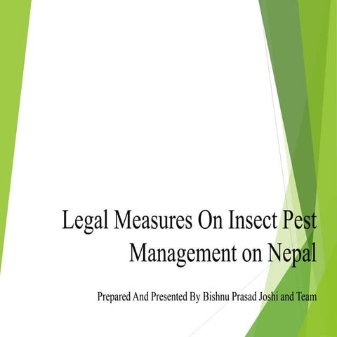 Legal measures of insect pest management for slideshare