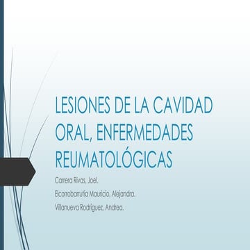 Lesiones de la cavidad oral, enfermedades reumatológicas