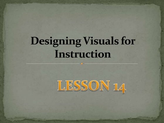 Designing Visuals for Instruction