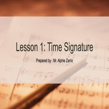 Lesson 1 Time signature