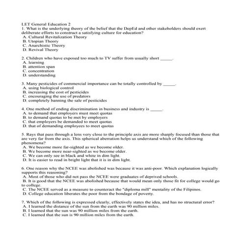 Let general education 2