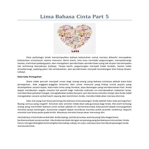 Lima bahasa cinta part 5