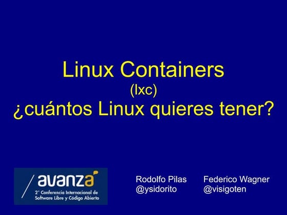 Linux containers