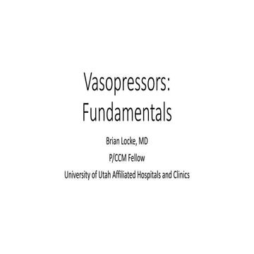 Locke vasopressor ppt