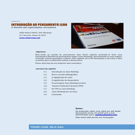Pensamento Lean 2014