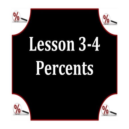 M7 lesson 3 4 percents