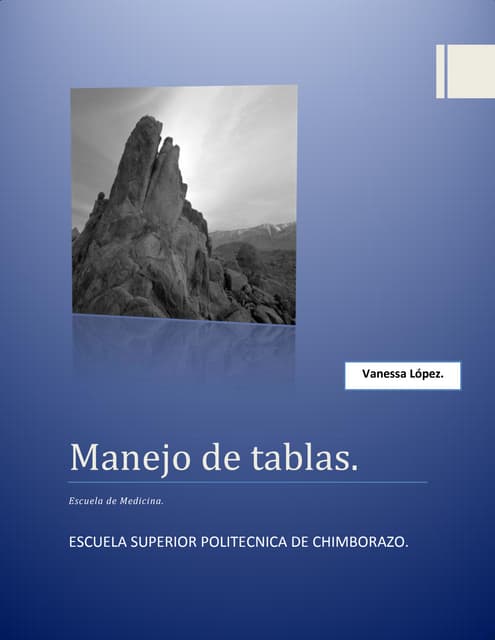 Manejo de tabla vl
