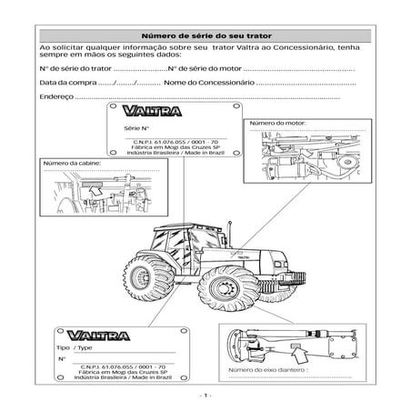 Manual trator valtra bh 180