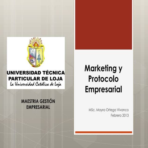Marketing y protocolo empresarial