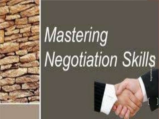 Mastering negotiation skills