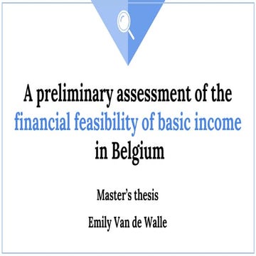 Ppt: The financial feasibility of basic income in Belgium