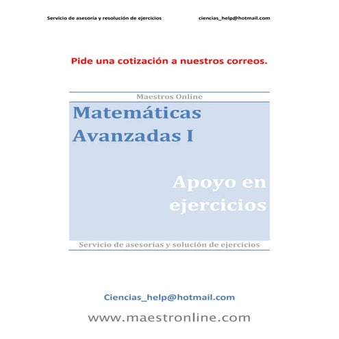 Matematicas avanzadas i