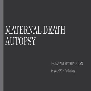 Maternal death autopsy