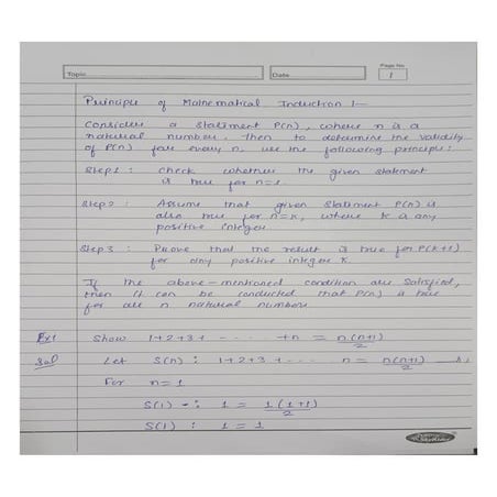 Mathematical Induction in Discrete Structure