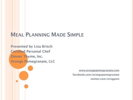 Meal planning made simple