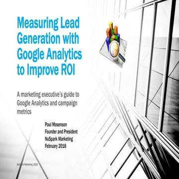 Measuring Lead Generation with Google Analytics