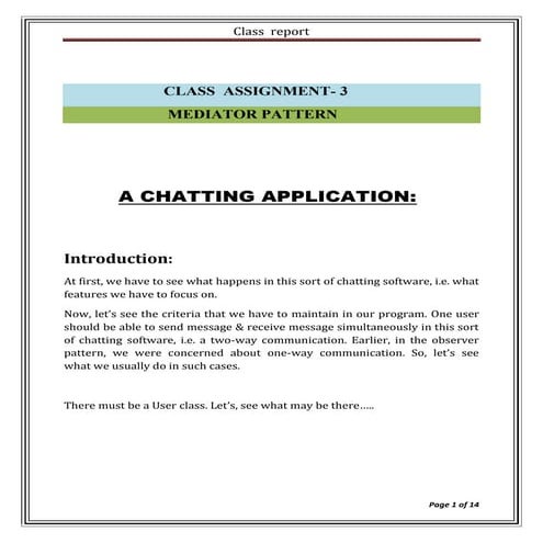 Mediator pattern