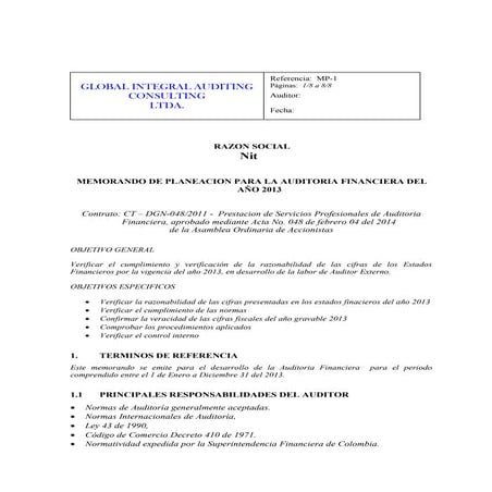 Memo. planeacion desarrollado 2014 (1)