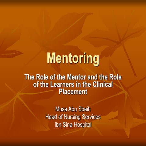 Mentoring workshop osni