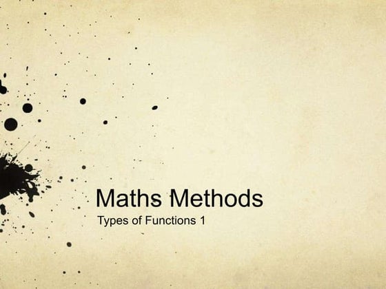 Methods3  types of functions1