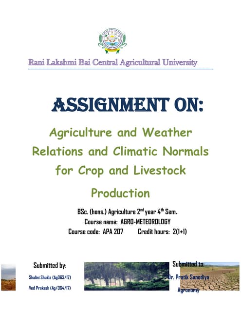 Meteorology assignment