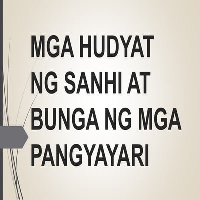 Filipino 8 Mga Hudyat ng Sanhi at Bunga ng Mga Pangyayari