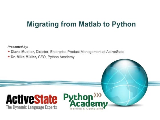 Migrating from matlab to python