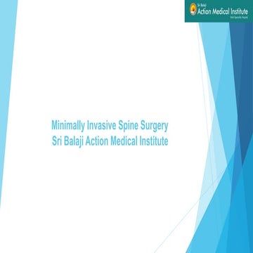 Minimally Invasive Spine Surgery | Sri Balaji Action Medical Institute