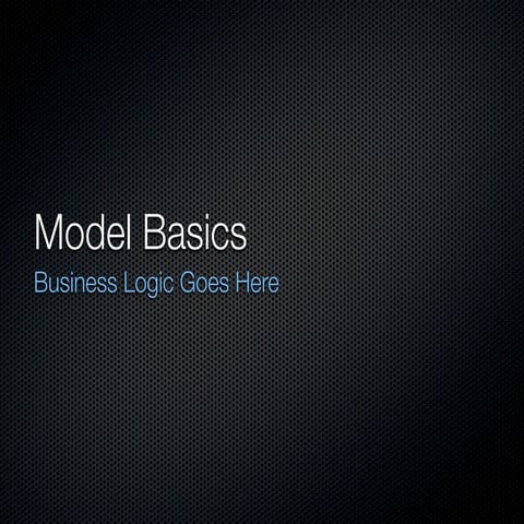 Rails Model Basics