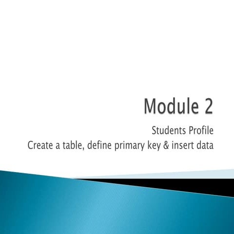 Module 2 Database ICTL Form 2