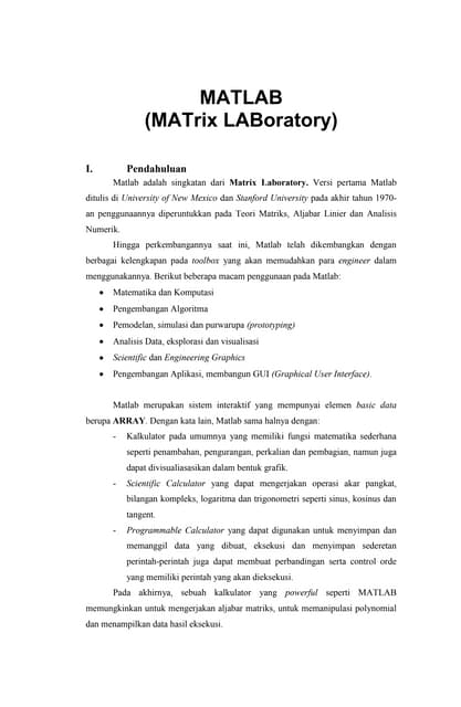 Analisa Rangkaian Listrik Menggunakan MATLAB