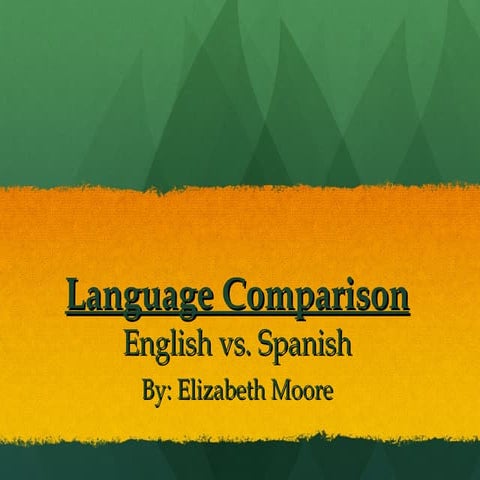 Moore - Language Comparison -ESL 502