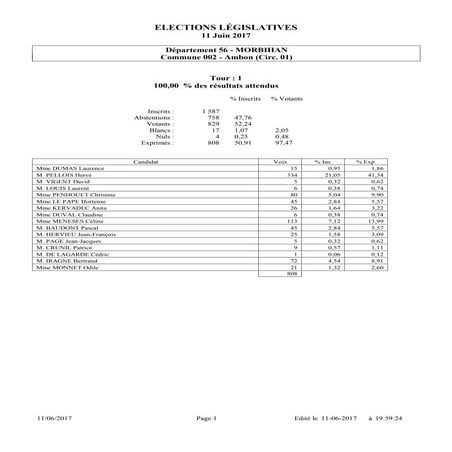 Morbihan. Législatives : les résultats dans votre commune