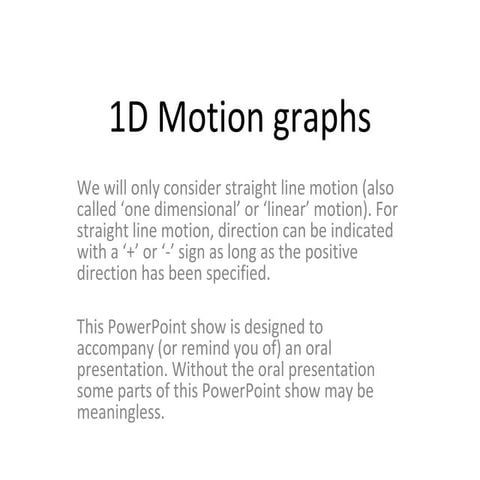 Motion graphs
