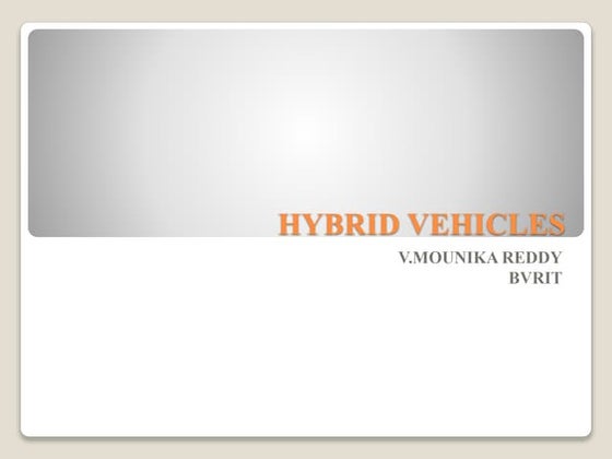Hybrid Vehicles