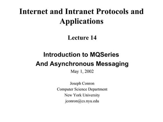 Mq Lecture