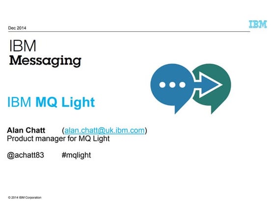MQ light open standards webcast