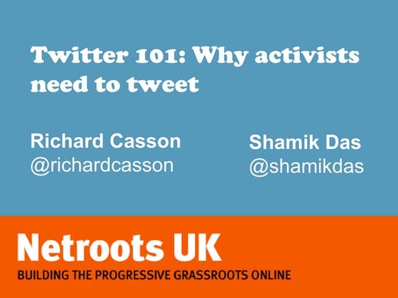 Netroots twitter training