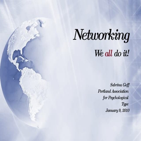 Networking, We all do it!