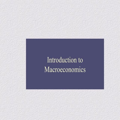 Macro  Economics Chap1