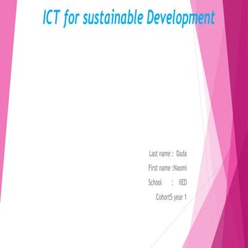 New ict for sustainable development microsoft powerpoint presentation