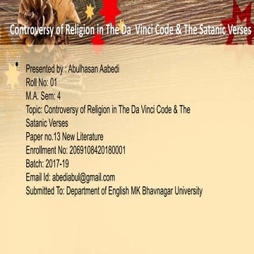 Religious controversy in The Da Vinci Code and The Satanic Verses