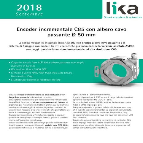 Newsletter Lika Electronic settembre 2018 in italiano